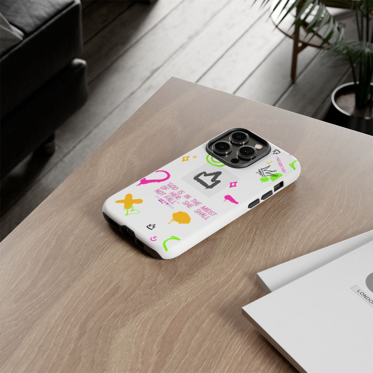 "Girl Power" - White Phone Case (Psalms 46:5)