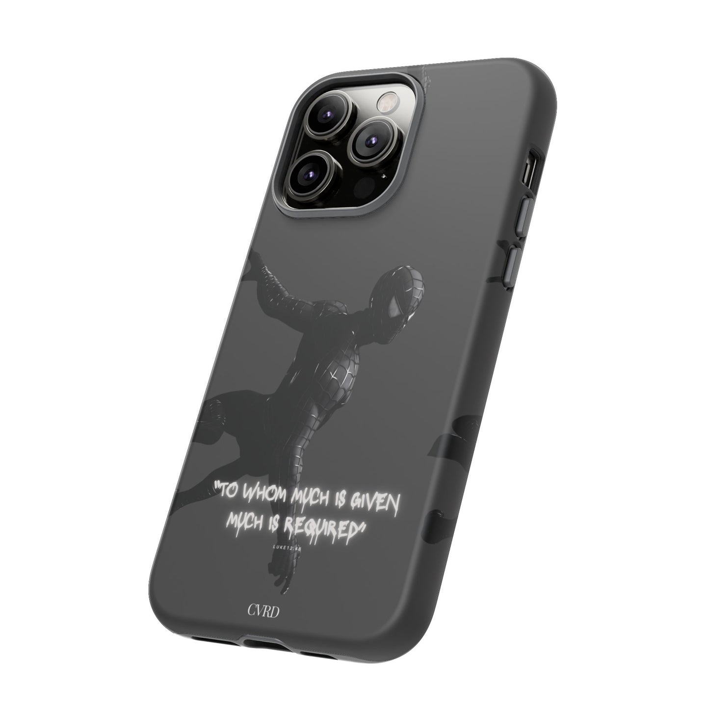 "Responsibility" - Black Phone Case (Luke 12:48)