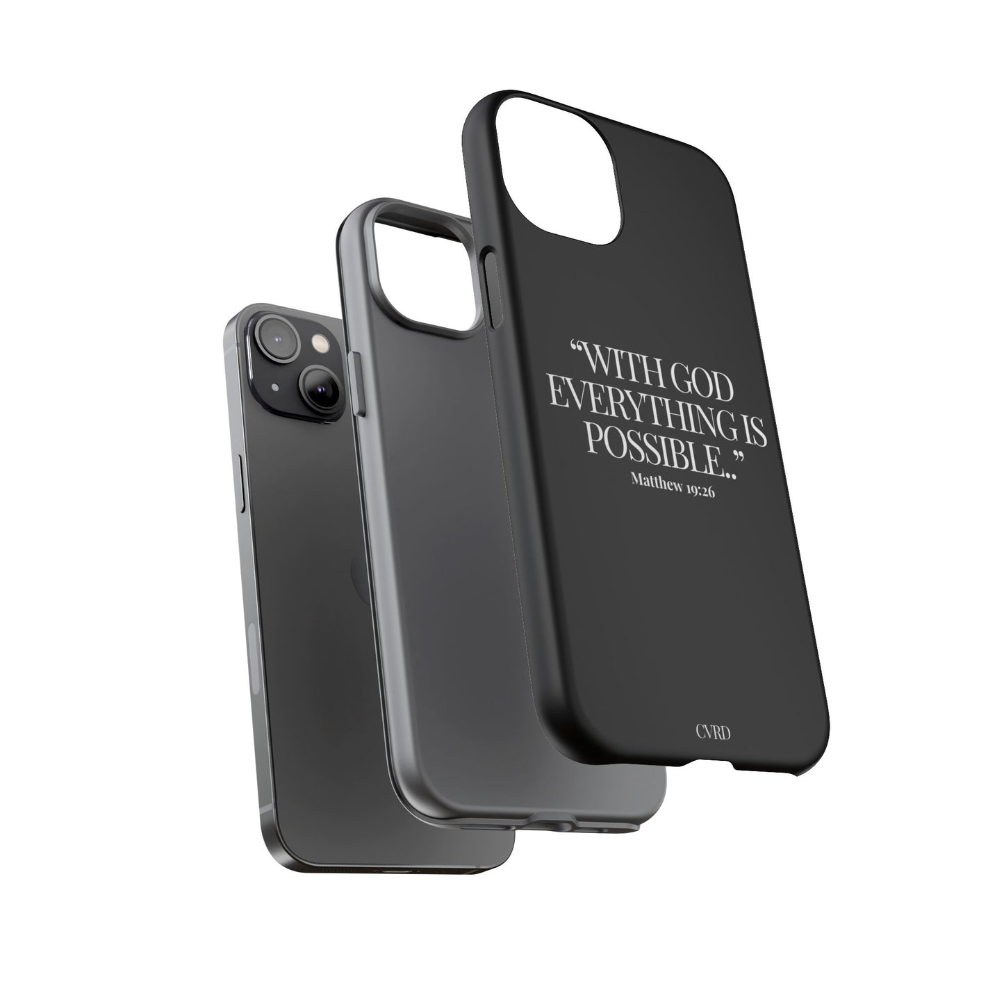 "Endless Possibilties" - Black Phone Case (Matthew 19:26)