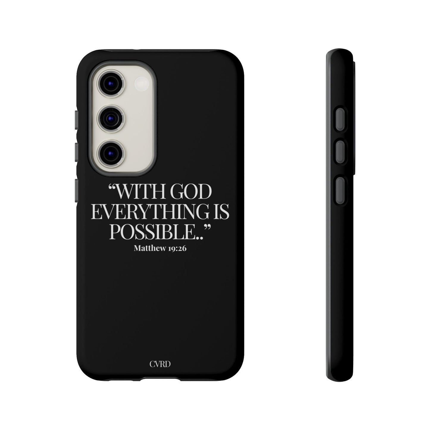 "Endless Possibilties" - Black Phone Case (Matthew 19:26)