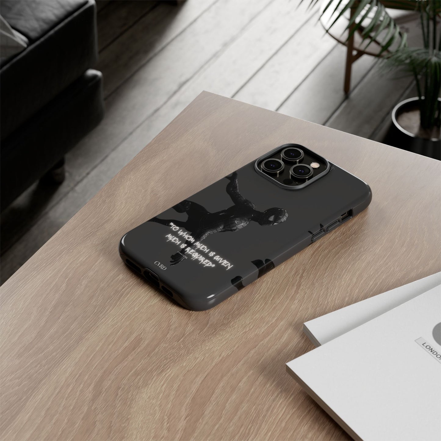 "Responsibility" - Black Phone Case (Luke 12:48)