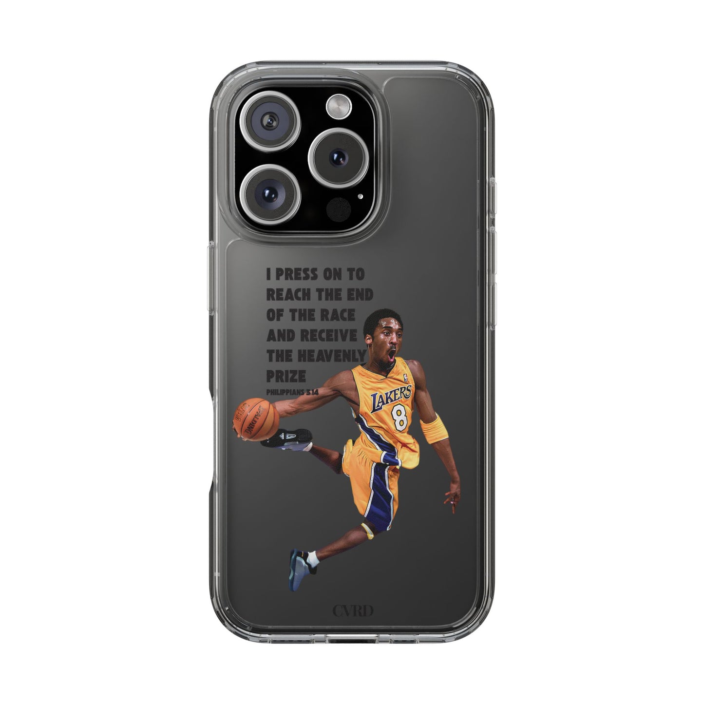 "Angel" – Transparent Phone Case (Philippians 3:14)