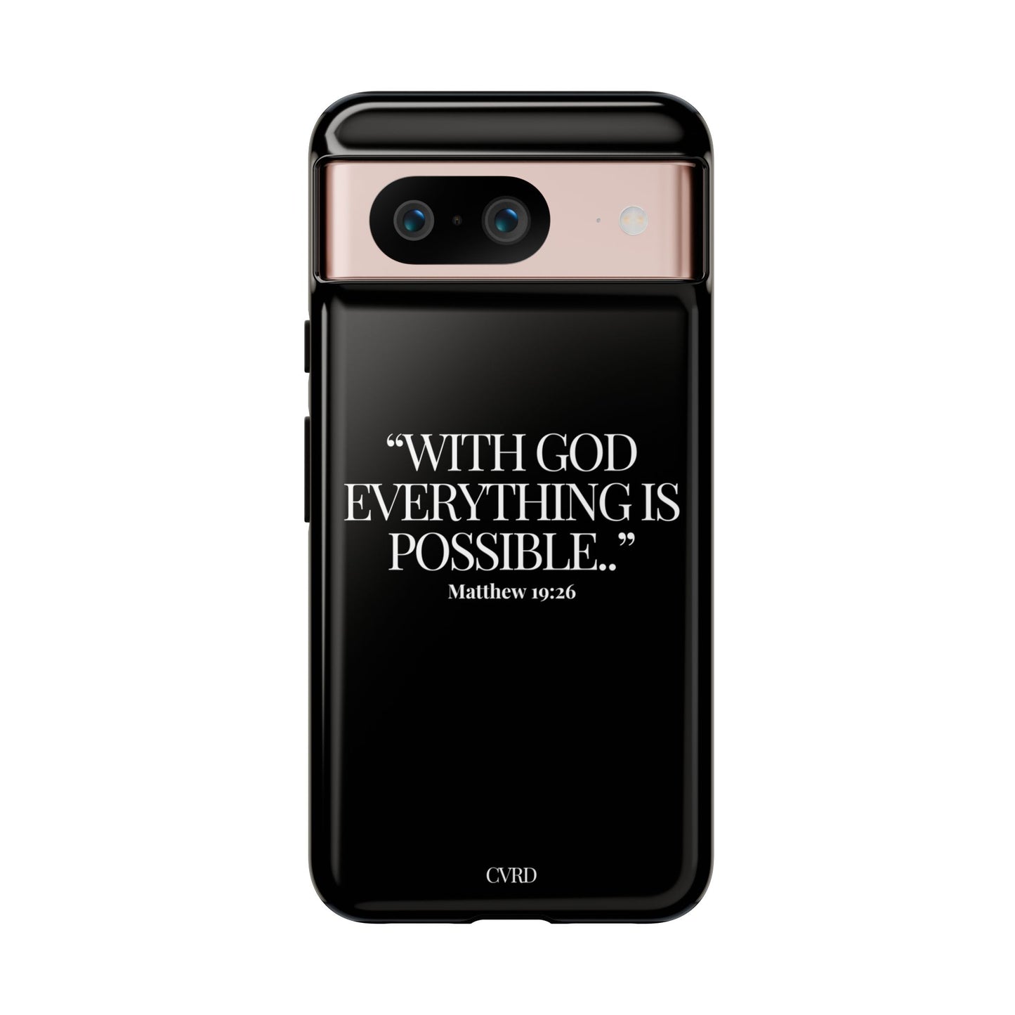 "Endless Possibilties" - Black Phone Case (Matthew 19:26)