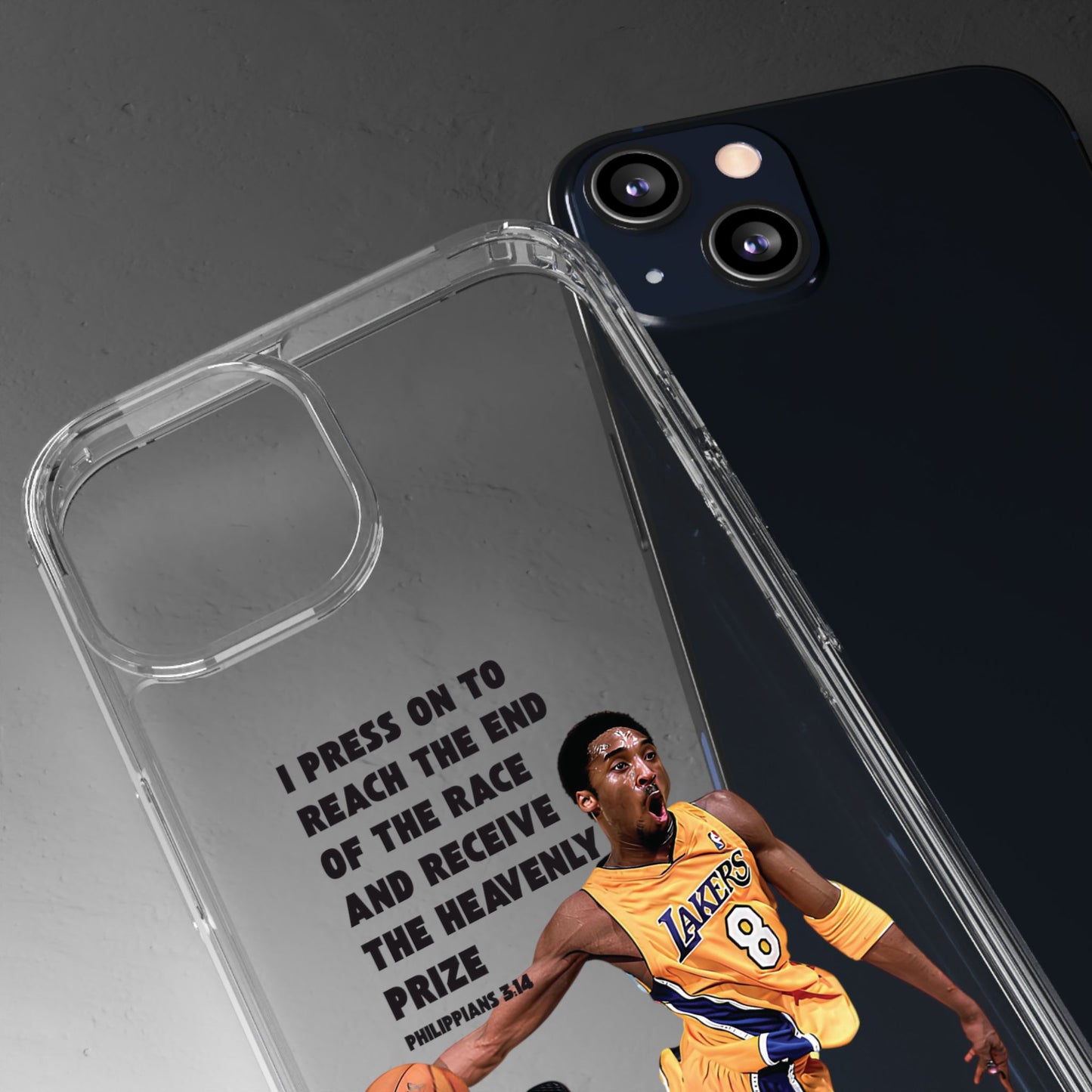 "Angel" – Transparent Phone Case (Philippians 3:14)