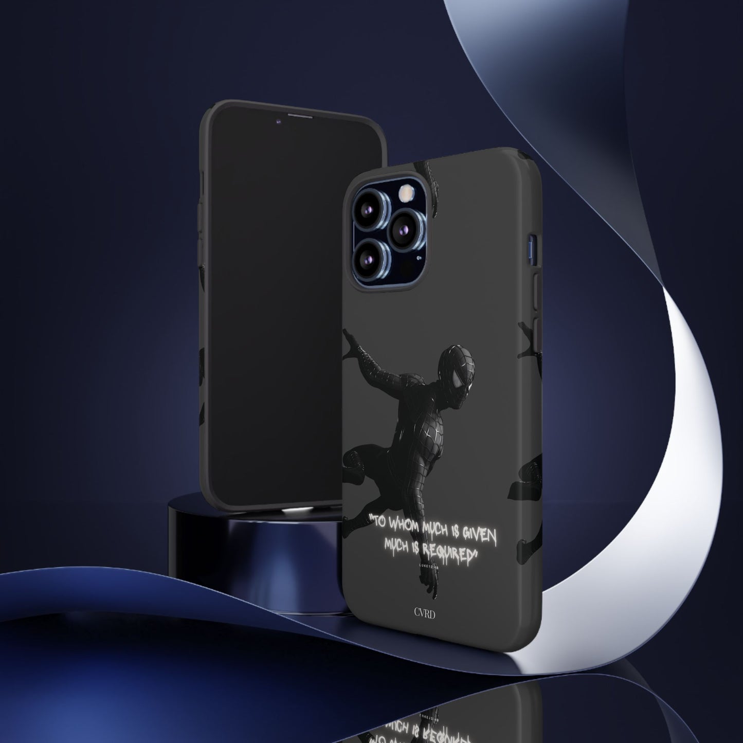 "Responsibility" - Black Phone Case (Luke 12:48)