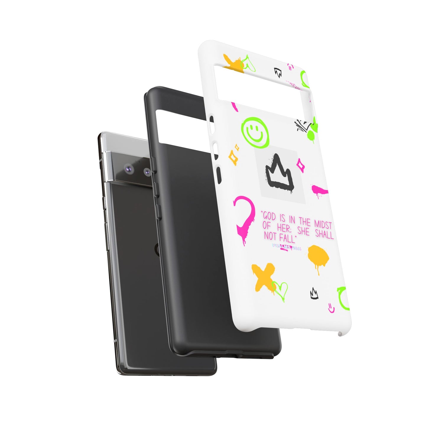 "Girl Power" - White Phone Case (Psalms 46:5)