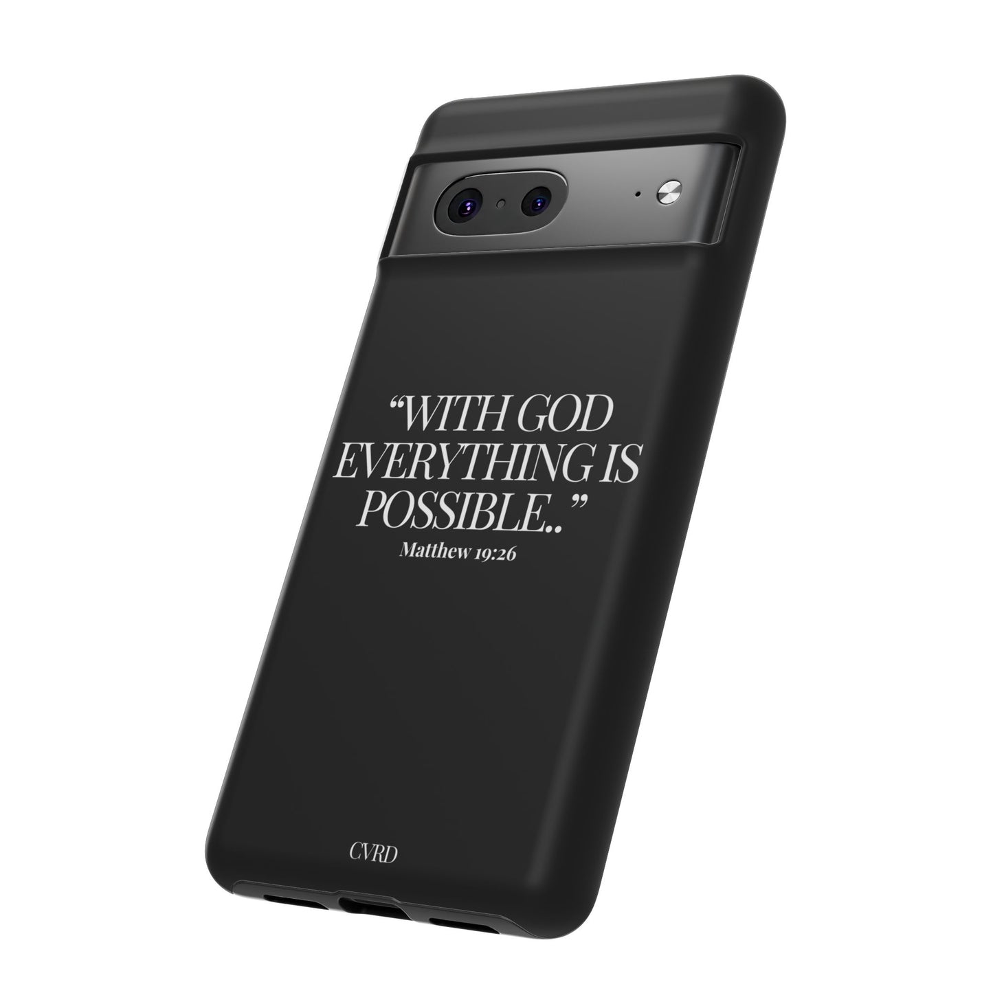 "Endless Possibilties" - Black Phone Case (Matthew 19:26)