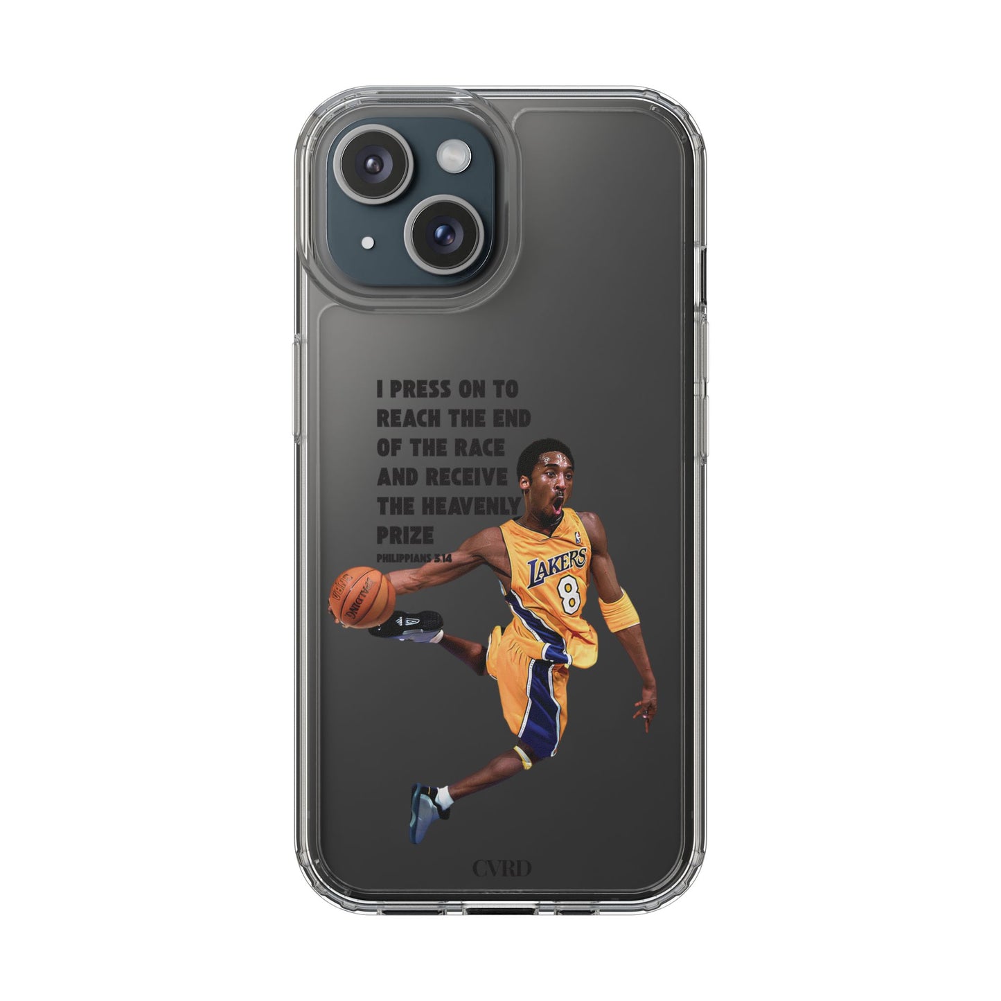 "Angel" – Transparent Phone Case (Philippians 3:14)