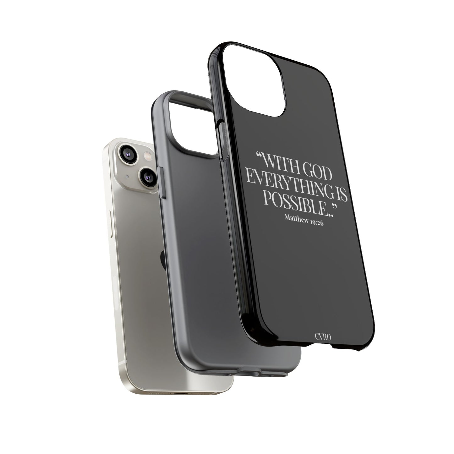 "Endless Possibilties" - Black Phone Case (Matthew 19:26)