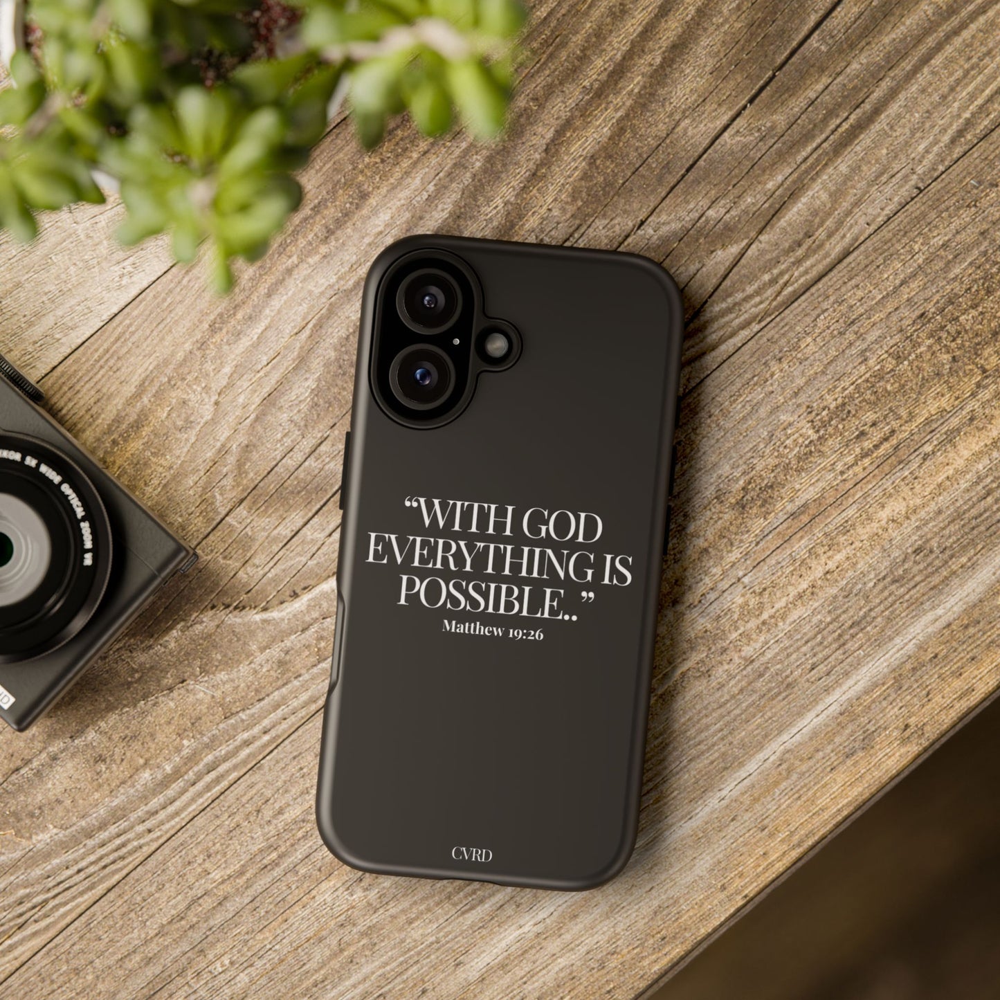 "Endless Possibilties" - Black Phone Case (Matthew 19:26)