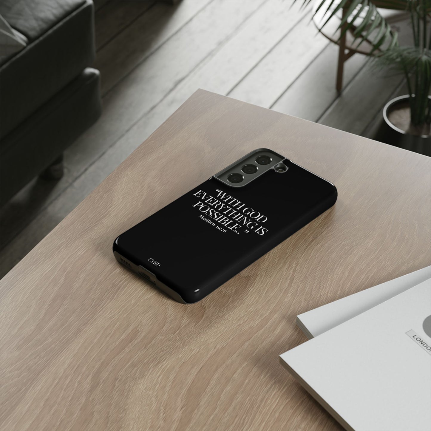"Endless Possibilties" - Black Phone Case (Matthew 19:26)