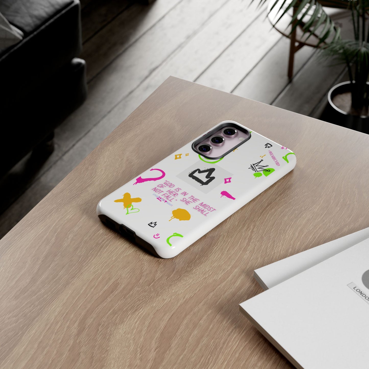 "Girl Power" - White Phone Case (Psalms 46:5)