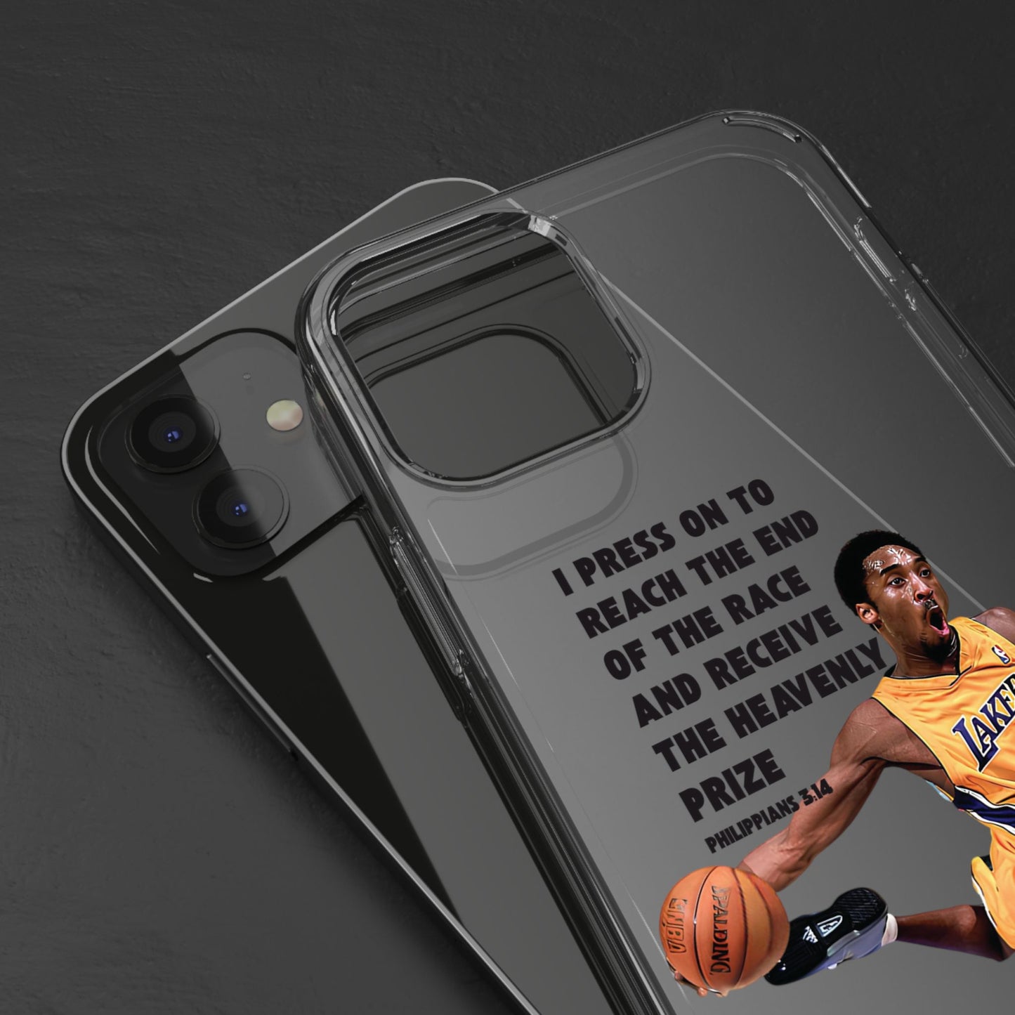 "Angel" – Transparent Phone Case (Philippians 3:14)