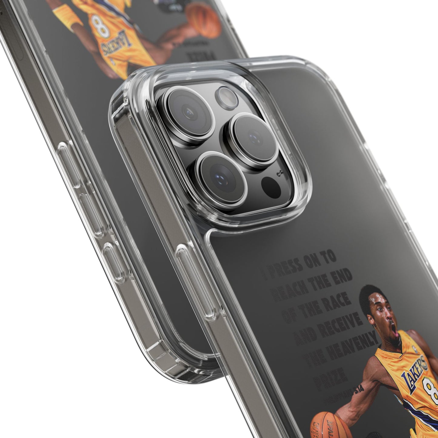 "Angel" – Transparent Phone Case (Philippians 3:14)