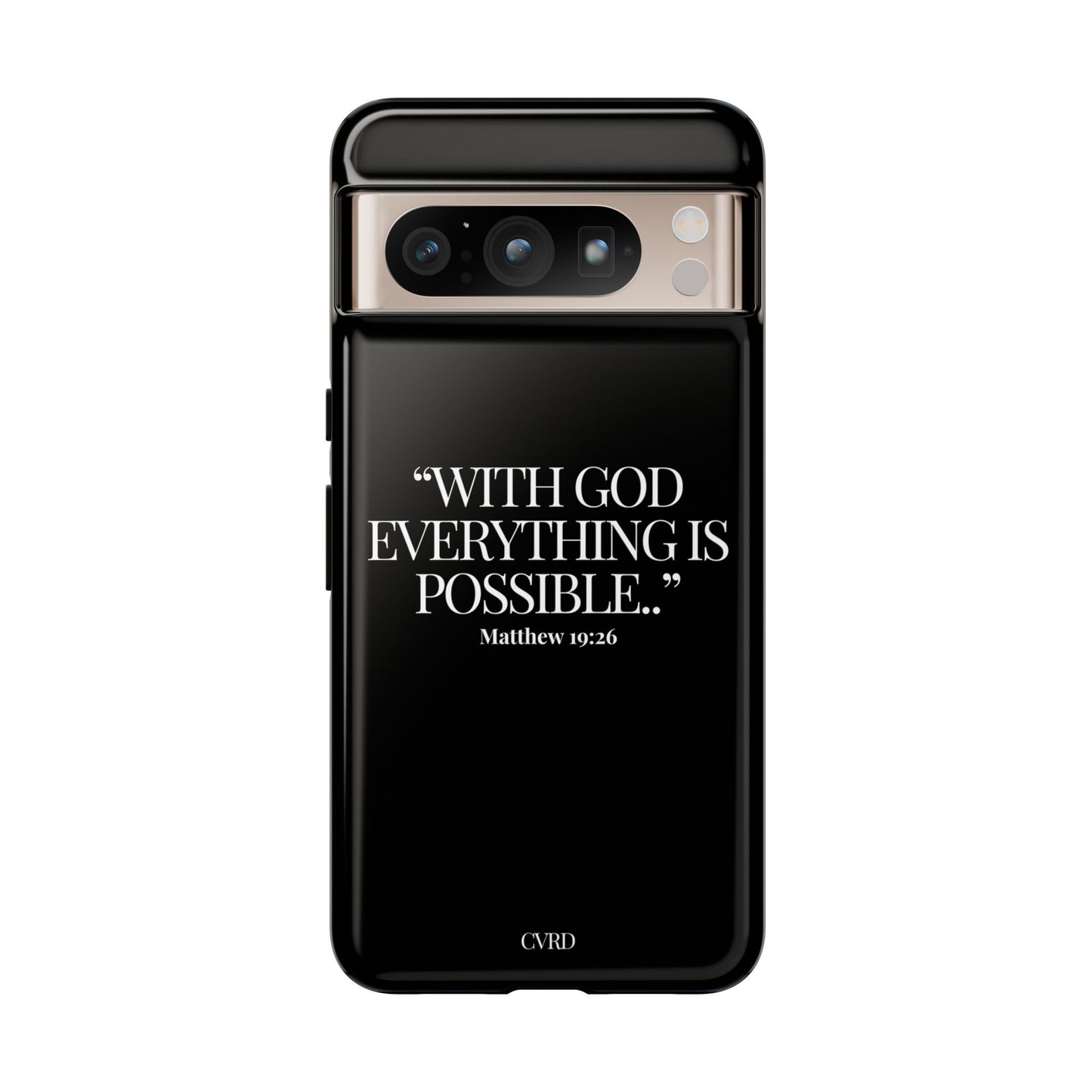 "Endless Possibilties" - Black Phone Case (Matthew 19:26)