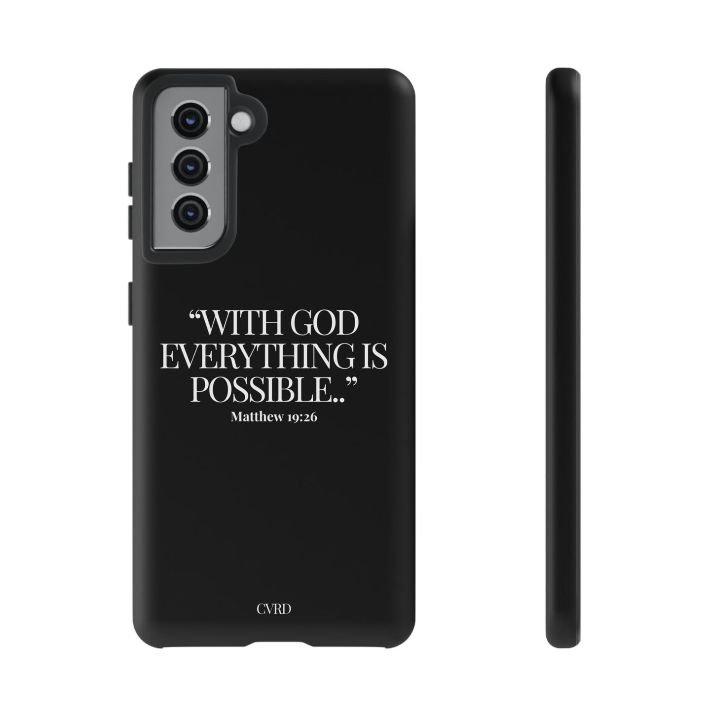 "Endless Possibilties" - Black Phone Case (Matthew 19:26)