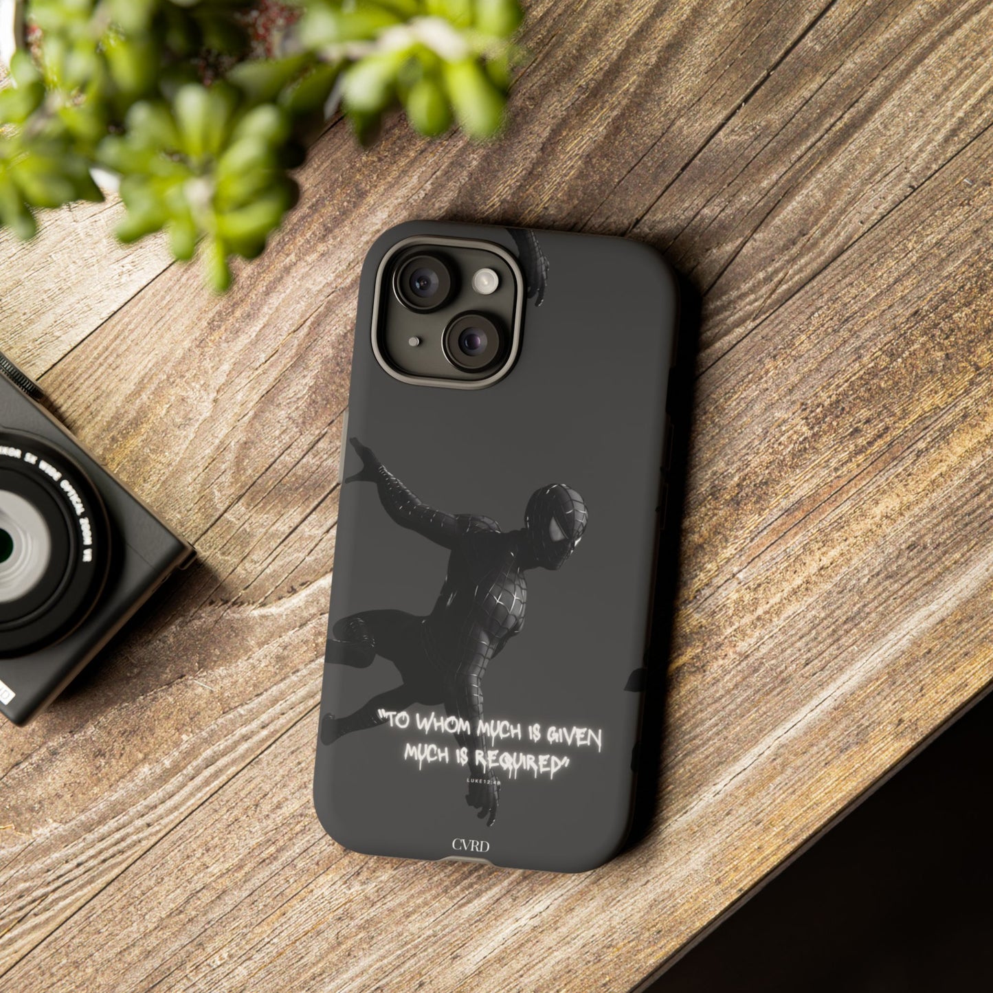 "Responsibility" - Black Phone Case (Luke 12:48)
