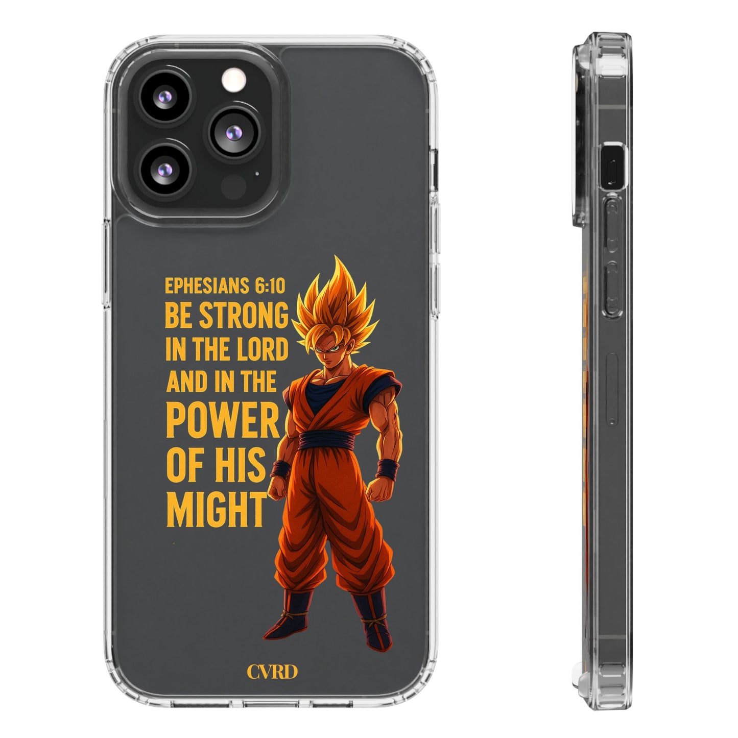 "Pure Strength" – Transparent Phone Case (Ephesian 6:10)