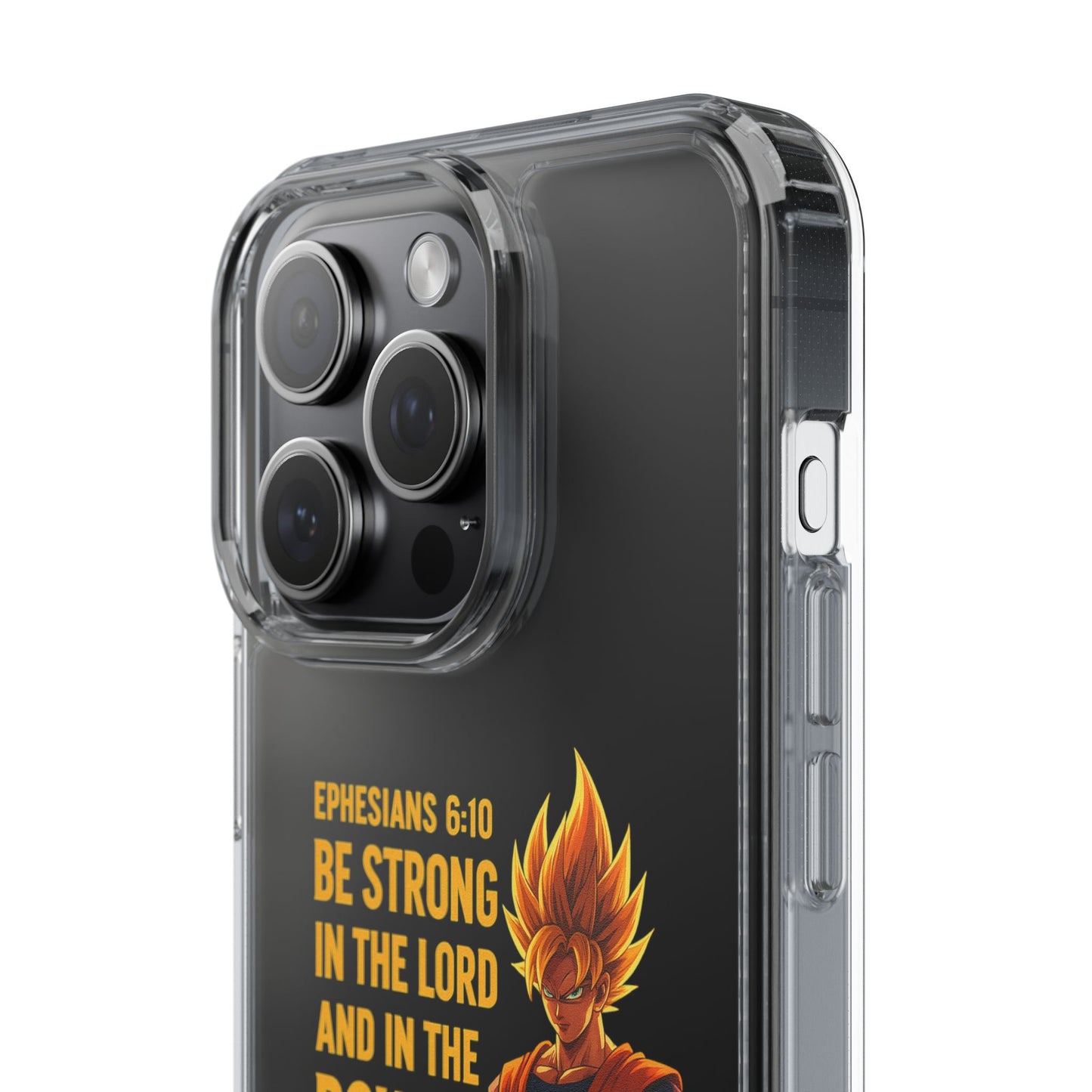 "Pure Strength" – Transparent Phone Case (Ephesian 6:10)