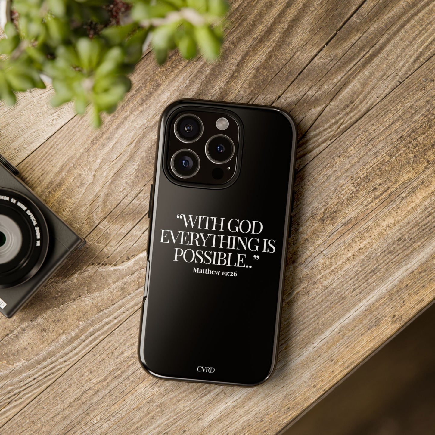 "Endless Possibilties" - Black Phone Case (Matthew 19:26)