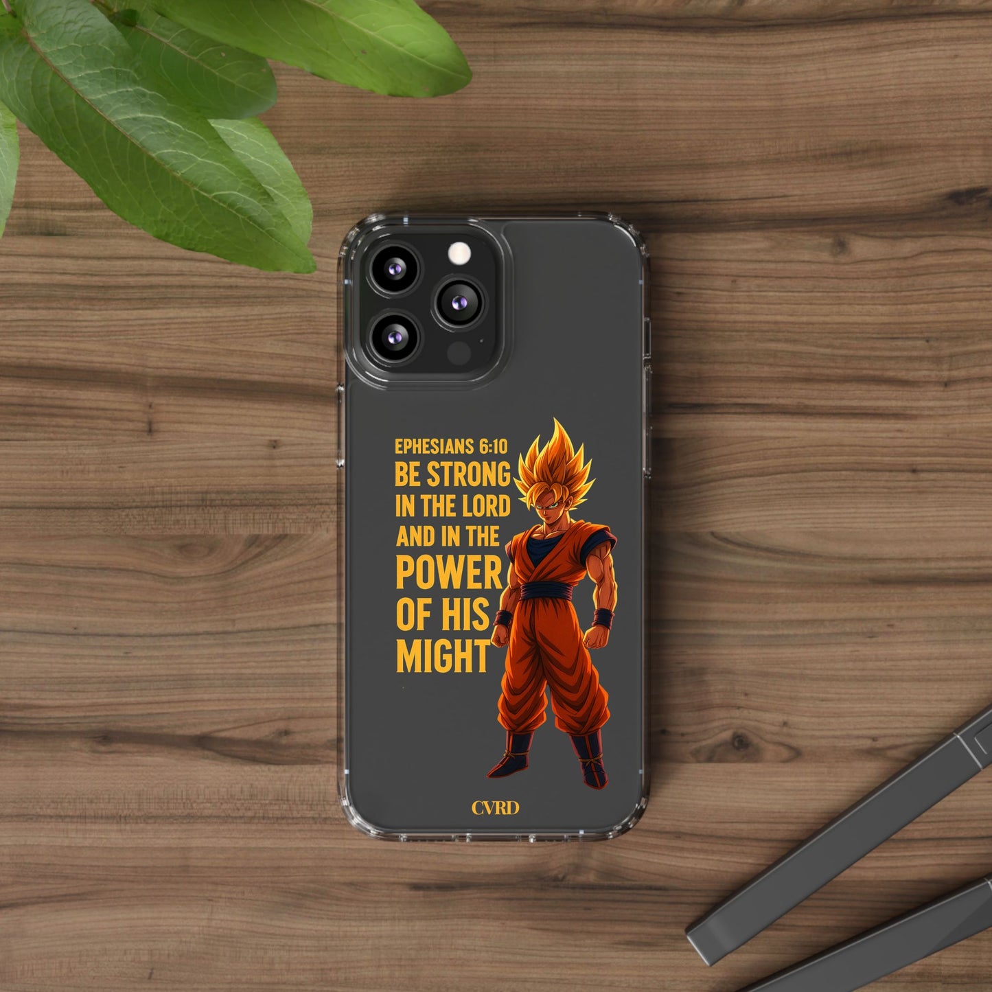 "Pure Strength" – Transparent Phone Case (Ephesian 6:10)