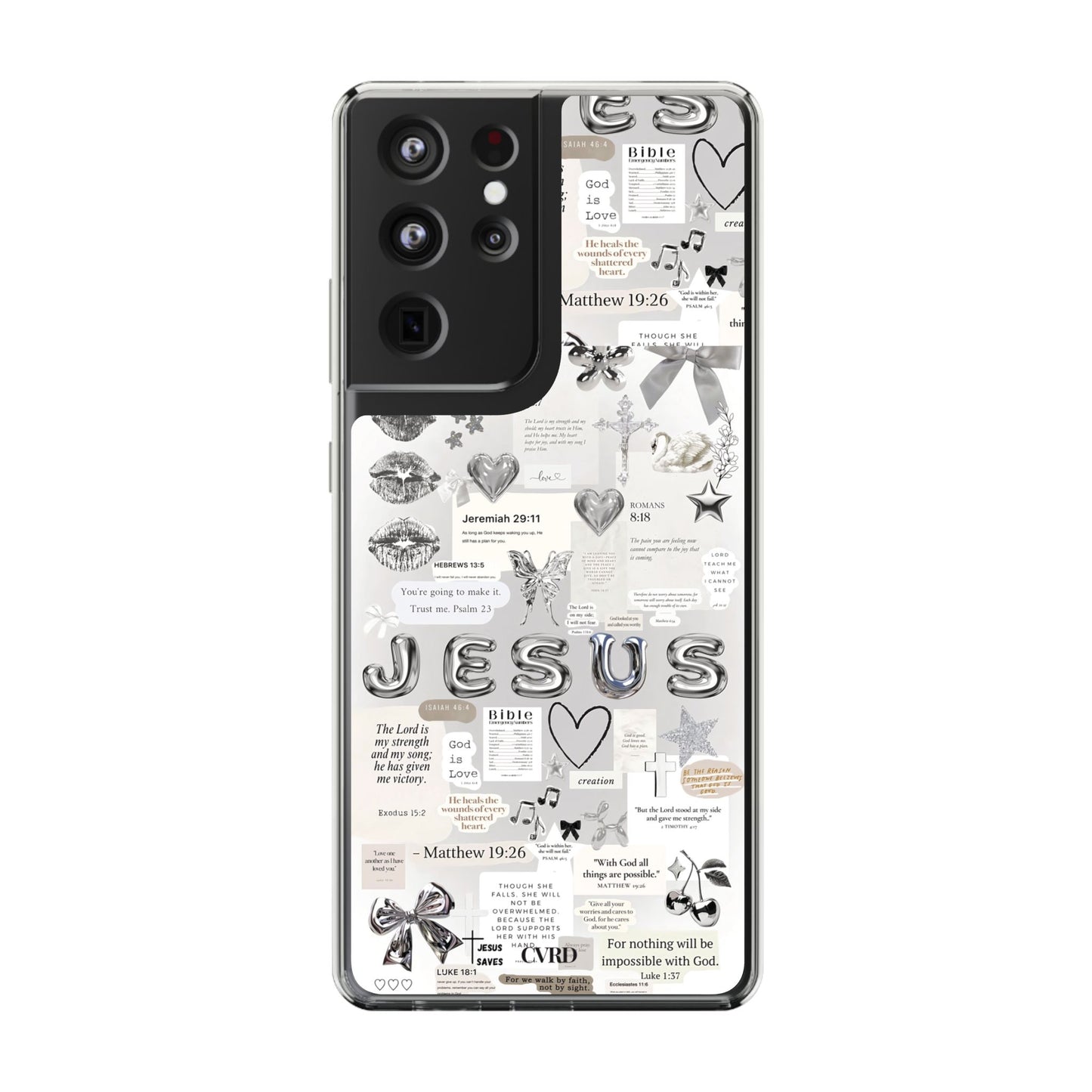 "Precious Silver " – Transparent Christian Phone Case