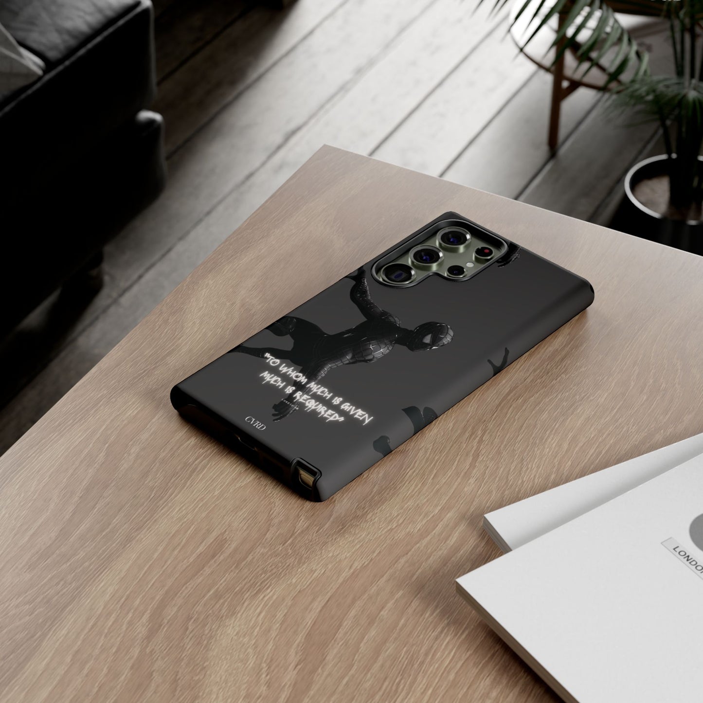 "Responsibility" - Black Phone Case (Luke 12:48)