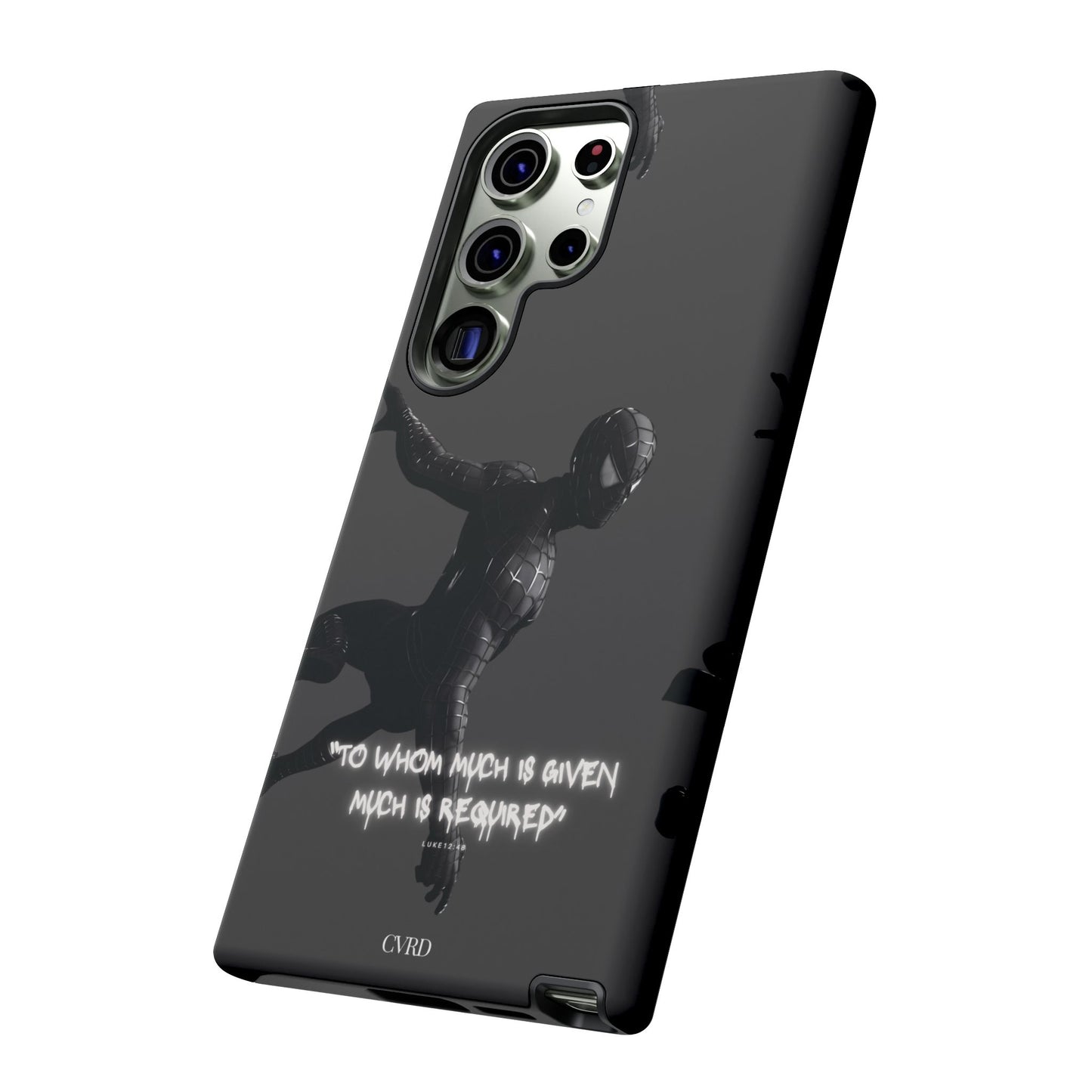 "Responsibility" - Black Phone Case (Luke 12:48)