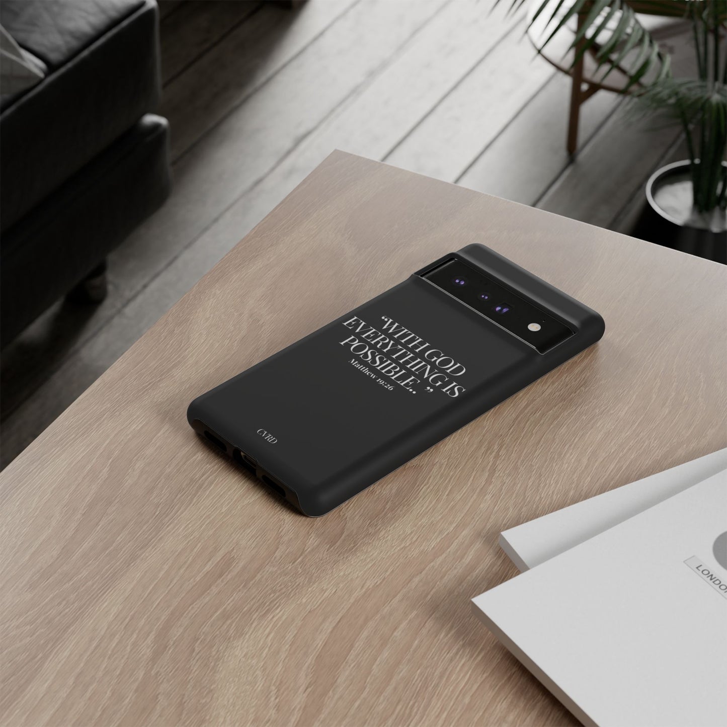 "Endless Possibilties" - Black Phone Case (Matthew 19:26)