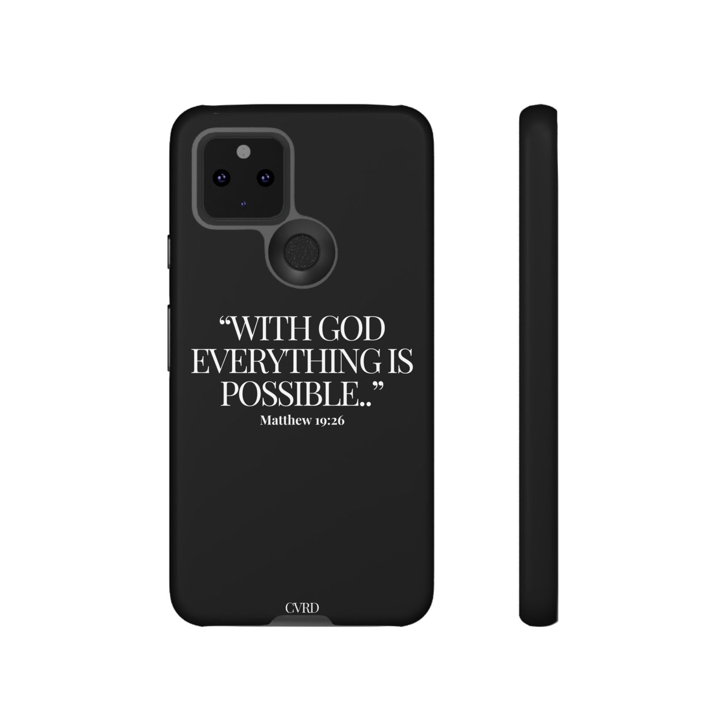 "Endless Possibilties" - Black Phone Case (Matthew 19:26)