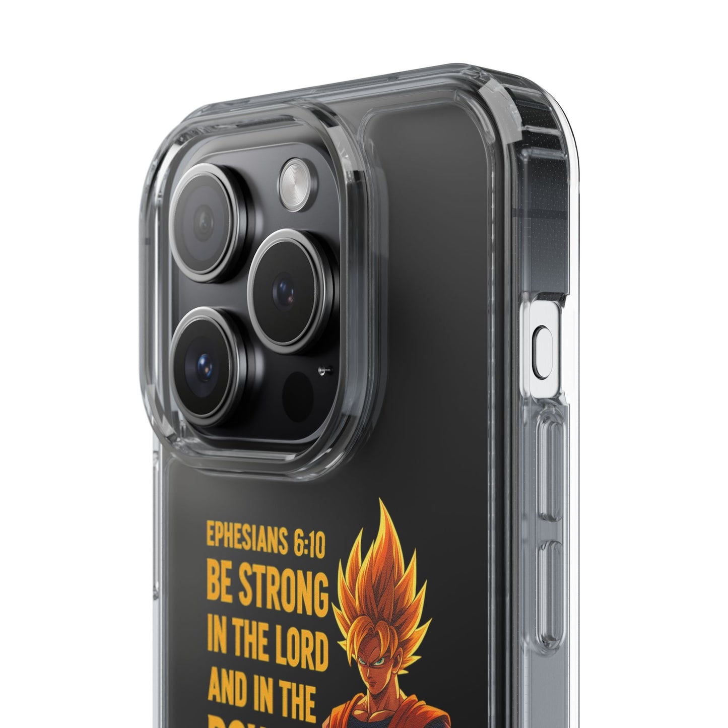 "Pure Strength" – Transparent Phone Case (Ephesian 6:10)
