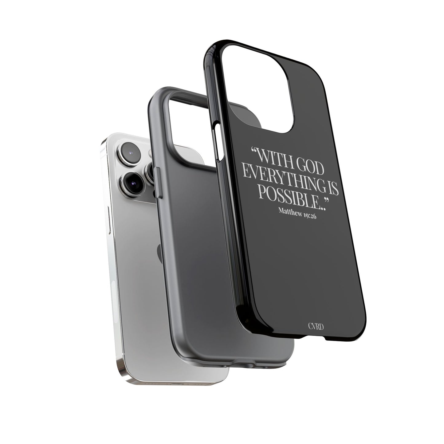 "Endless Possibilties" - Black Phone Case (Matthew 19:26)