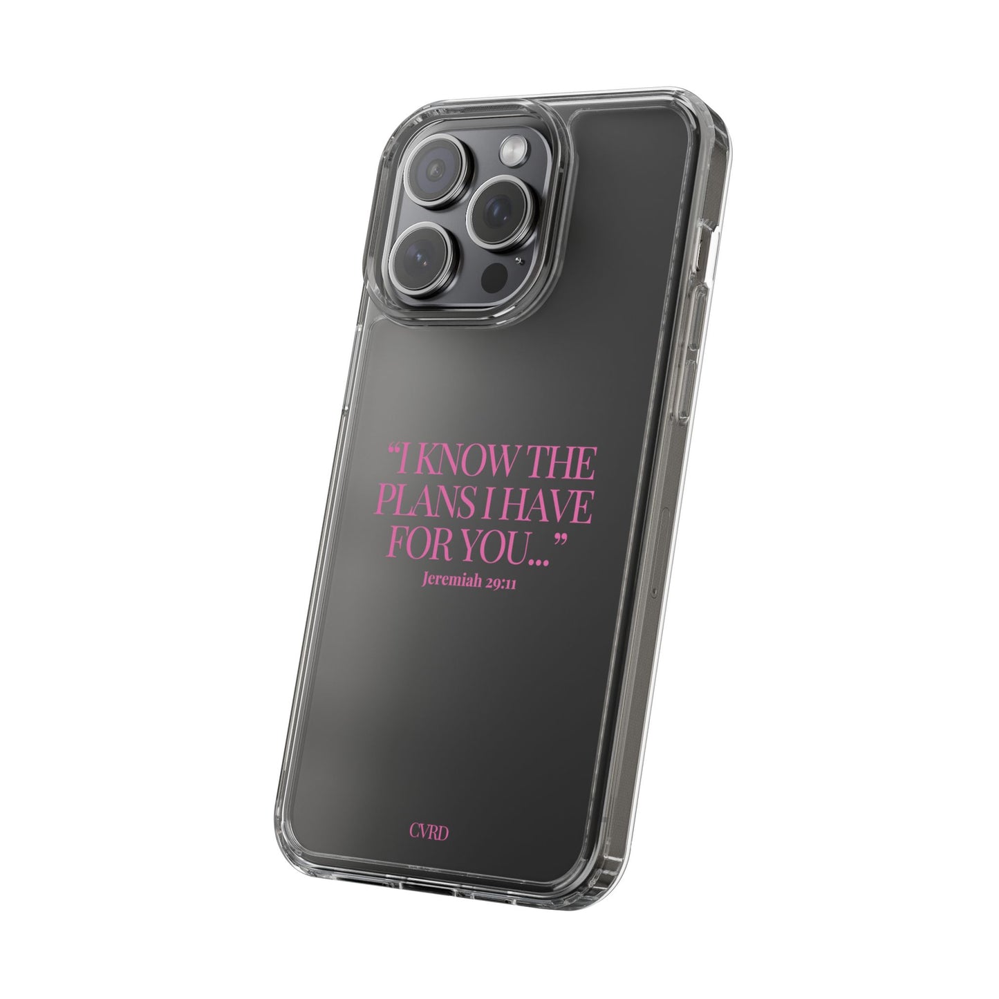 "Trust Gods Plan" – Transparent Phone Case (Jeremiah 29:11)
