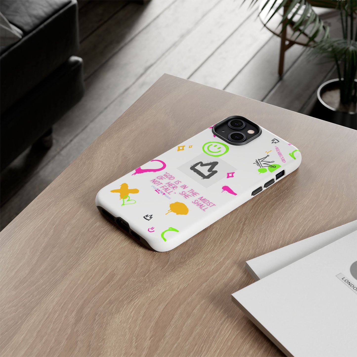 "Girl Power" - White Phone Case (Psalms 46:5)