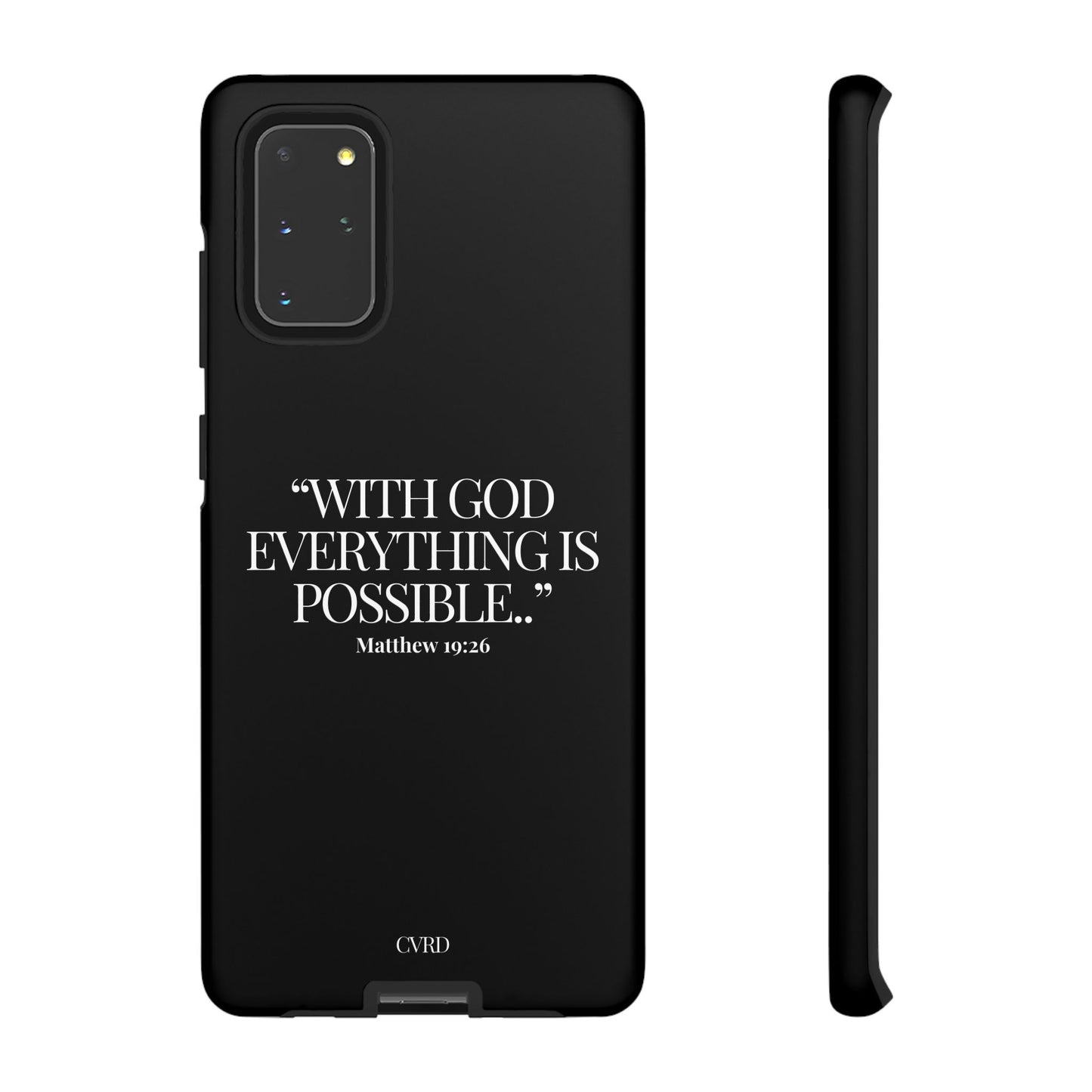 "Endless Possibilties" - Black Phone Case (Matthew 19:26)