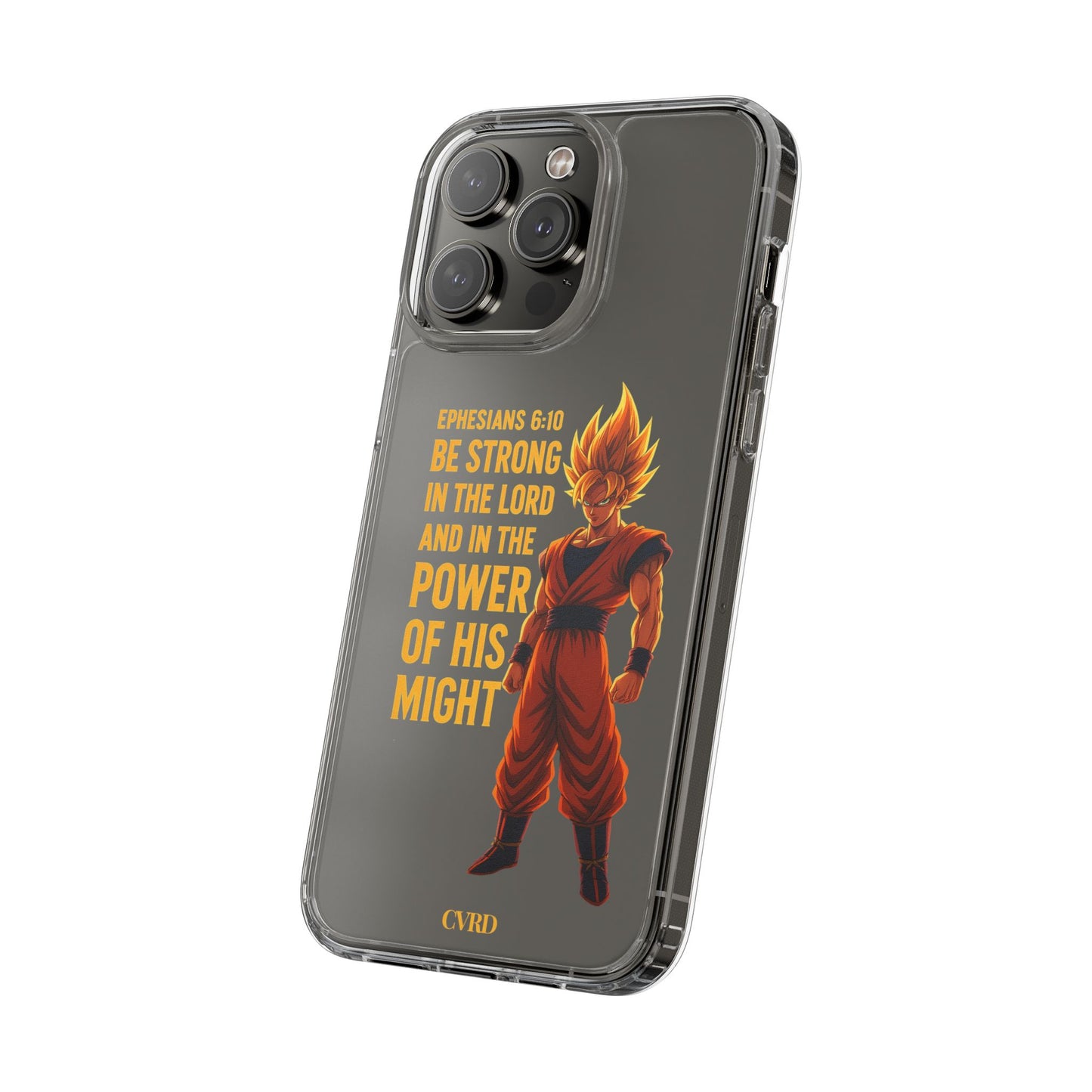 "Pure Strength" – Transparent Phone Case (Ephesian 6:10)