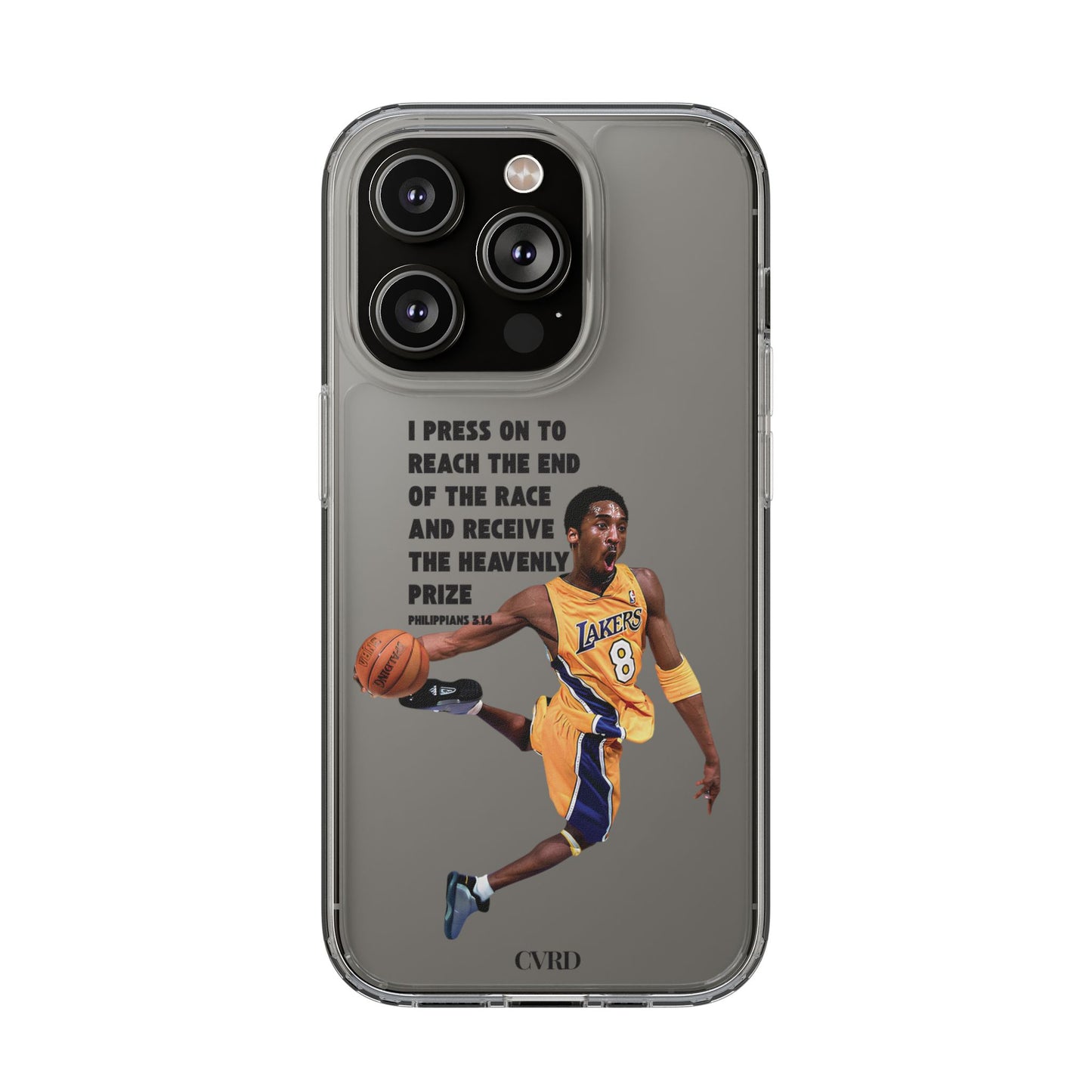 "Angel" – Transparent Phone Case (Philippians 3:14)
