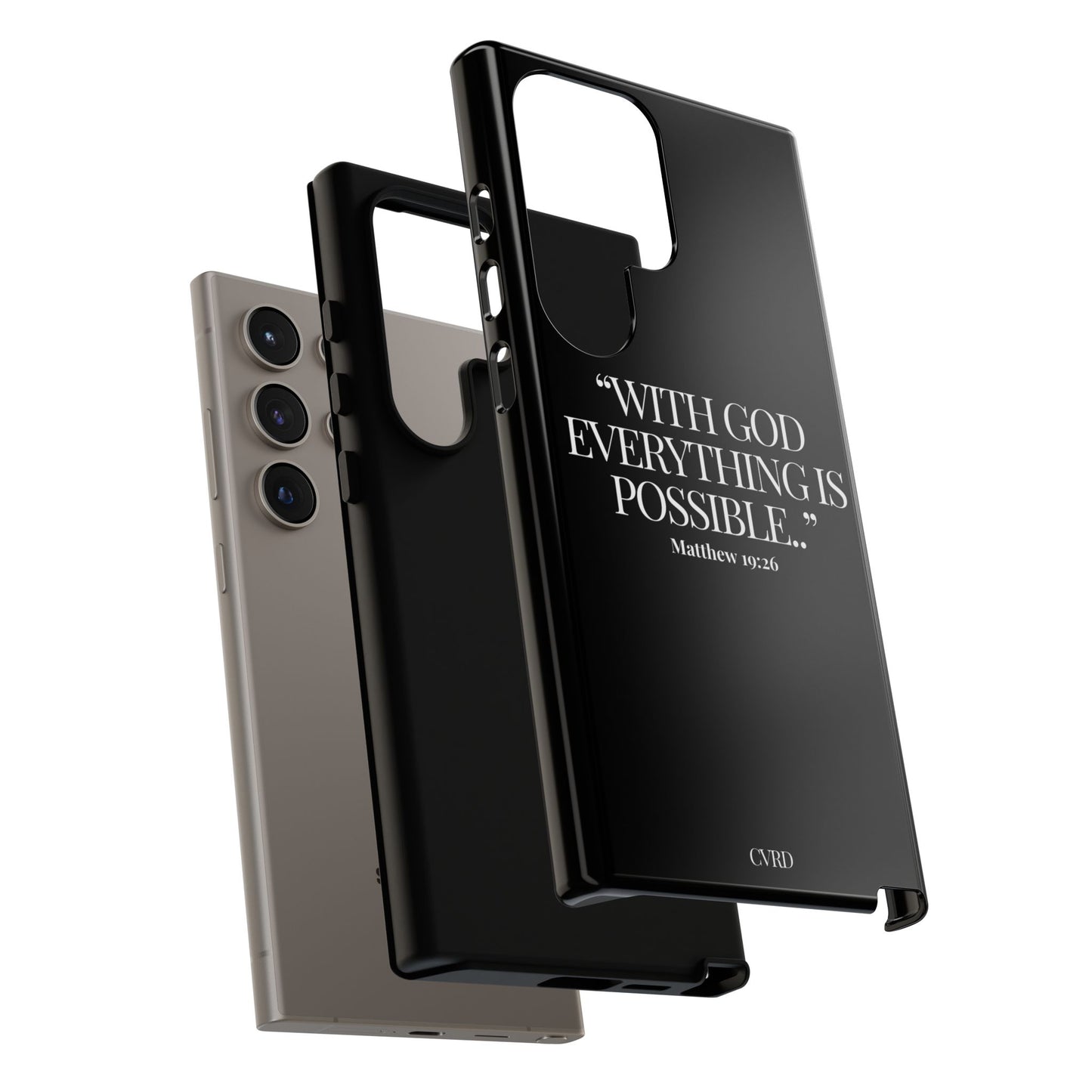 "Endless Possibilties" - Black Phone Case (Matthew 19:26)