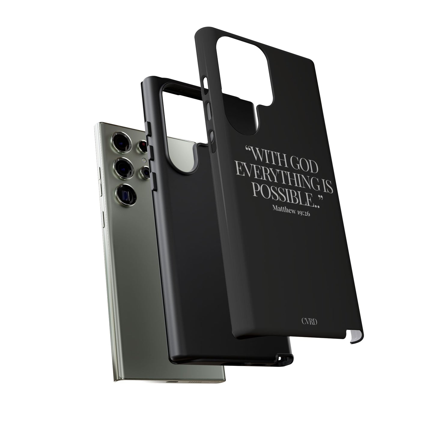 "Endless Possibilties" - Black Phone Case (Matthew 19:26)