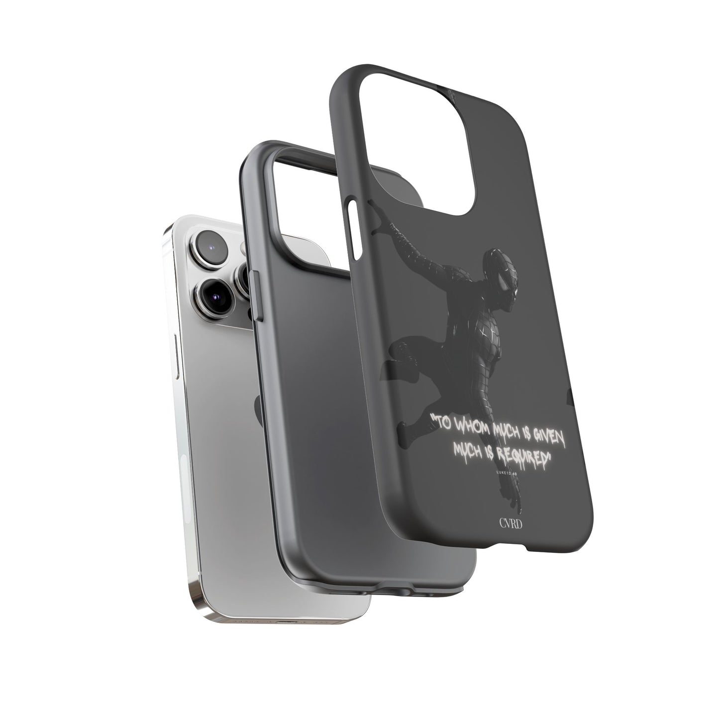 "Responsibility" - Black Phone Case (Luke 12:48)