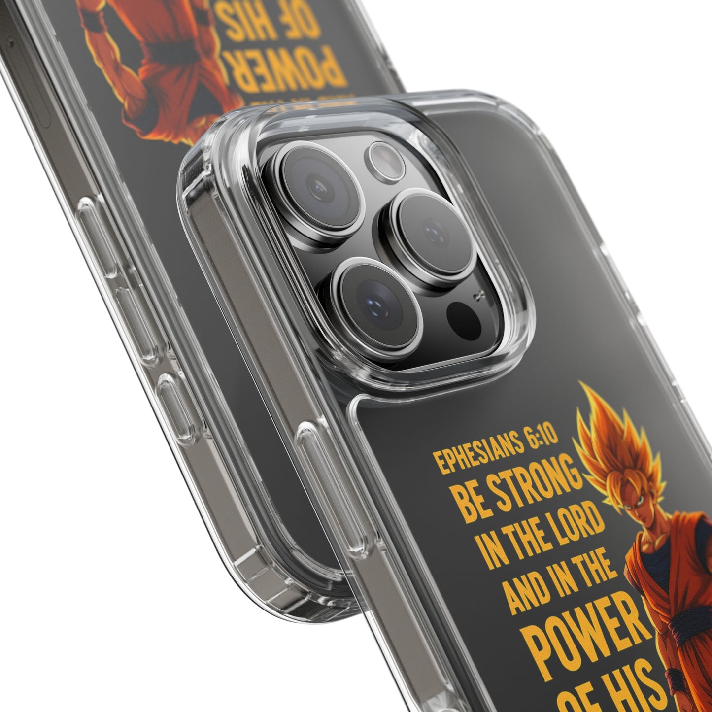 "Pure Strength" – Transparent Phone Case (Ephesian 6:10)