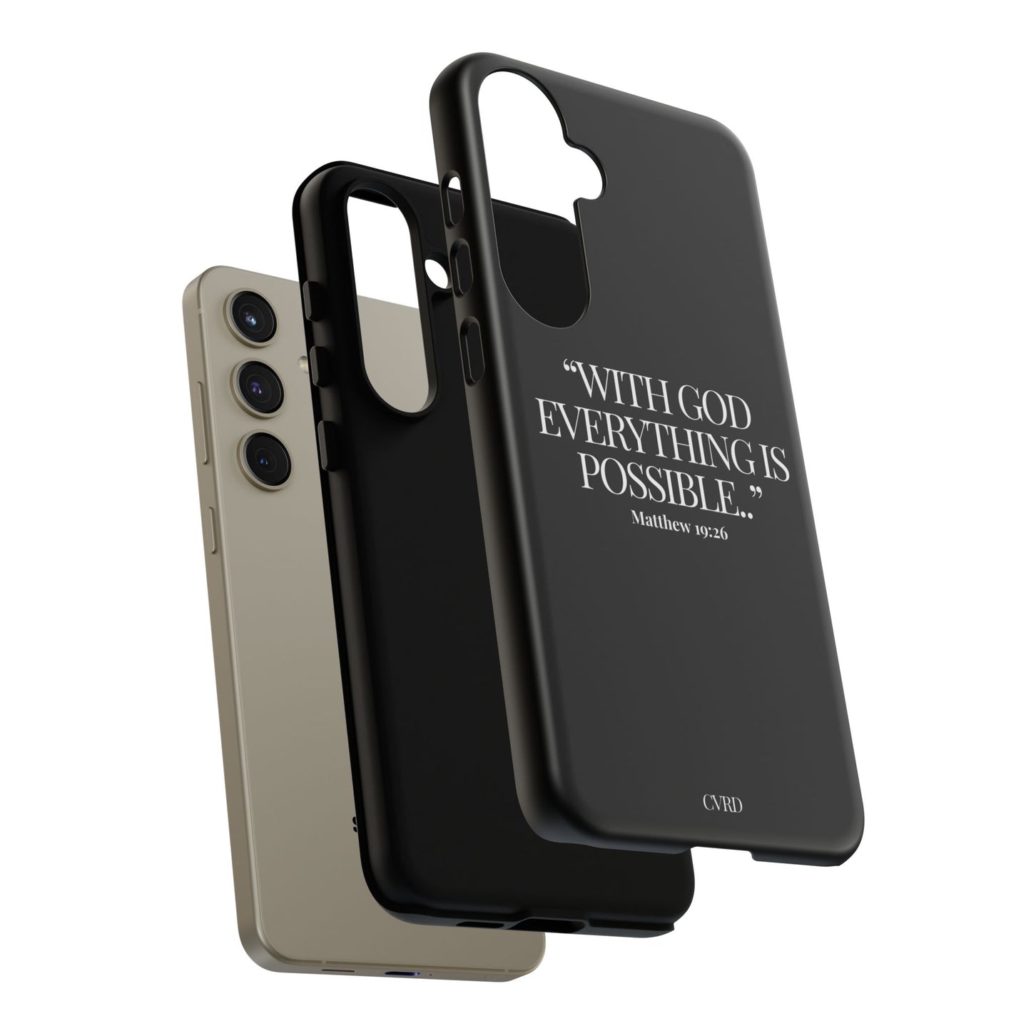 "Endless Possibilties" - Black Phone Case (Matthew 19:26)