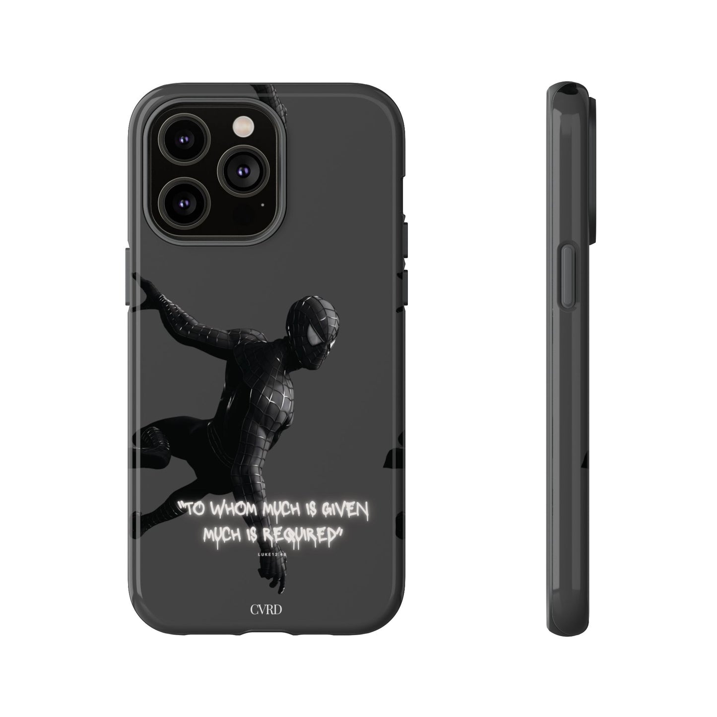 "Responsibility" - Black Phone Case (Luke 12:48)