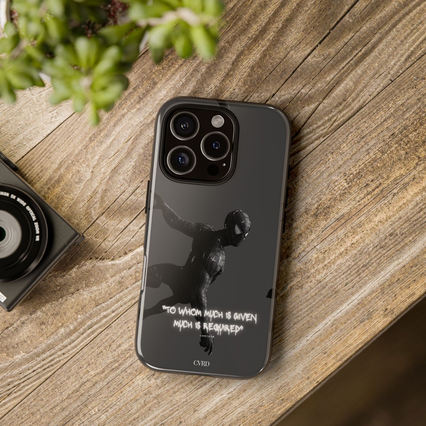 "Responsibility" - Black Phone Case (Luke 12:48)