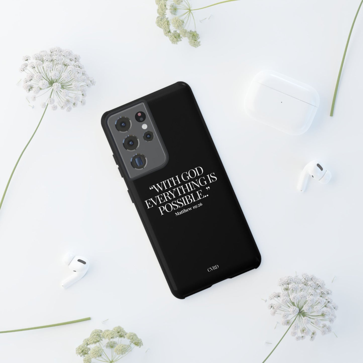 "Endless Possibilties" - Black Phone Case (Matthew 19:26)