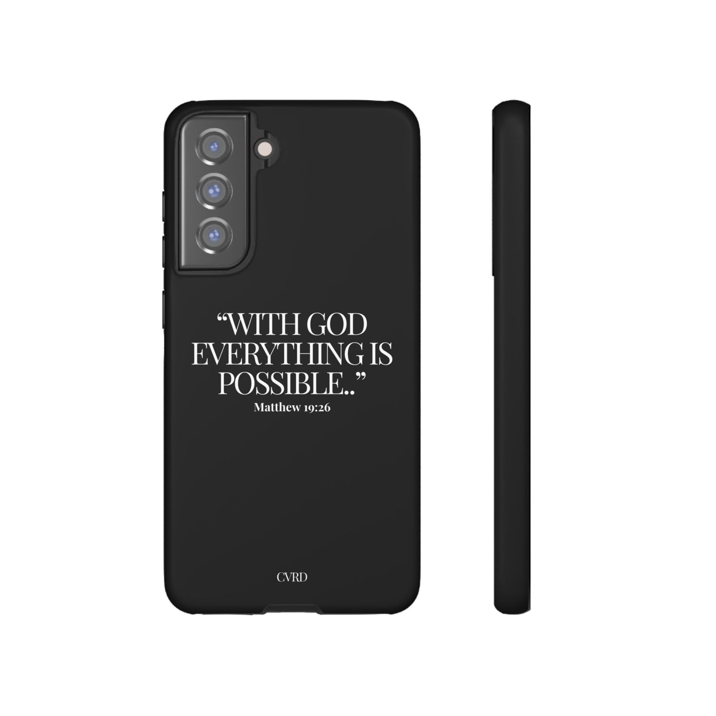 "Endless Possibilties" - Black Phone Case (Matthew 19:26)