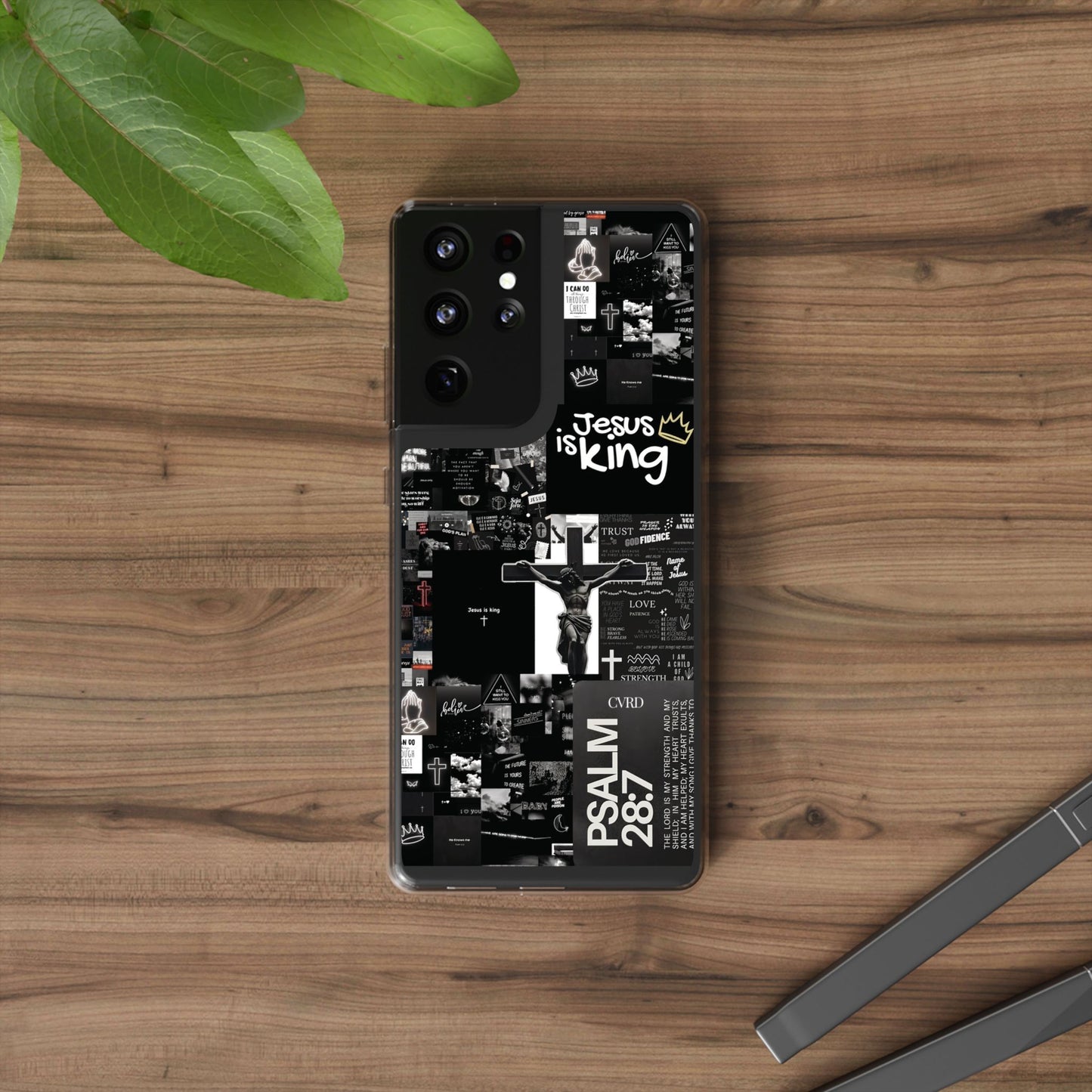 "Light In The Darkness " – Transparent Christian Phone Case