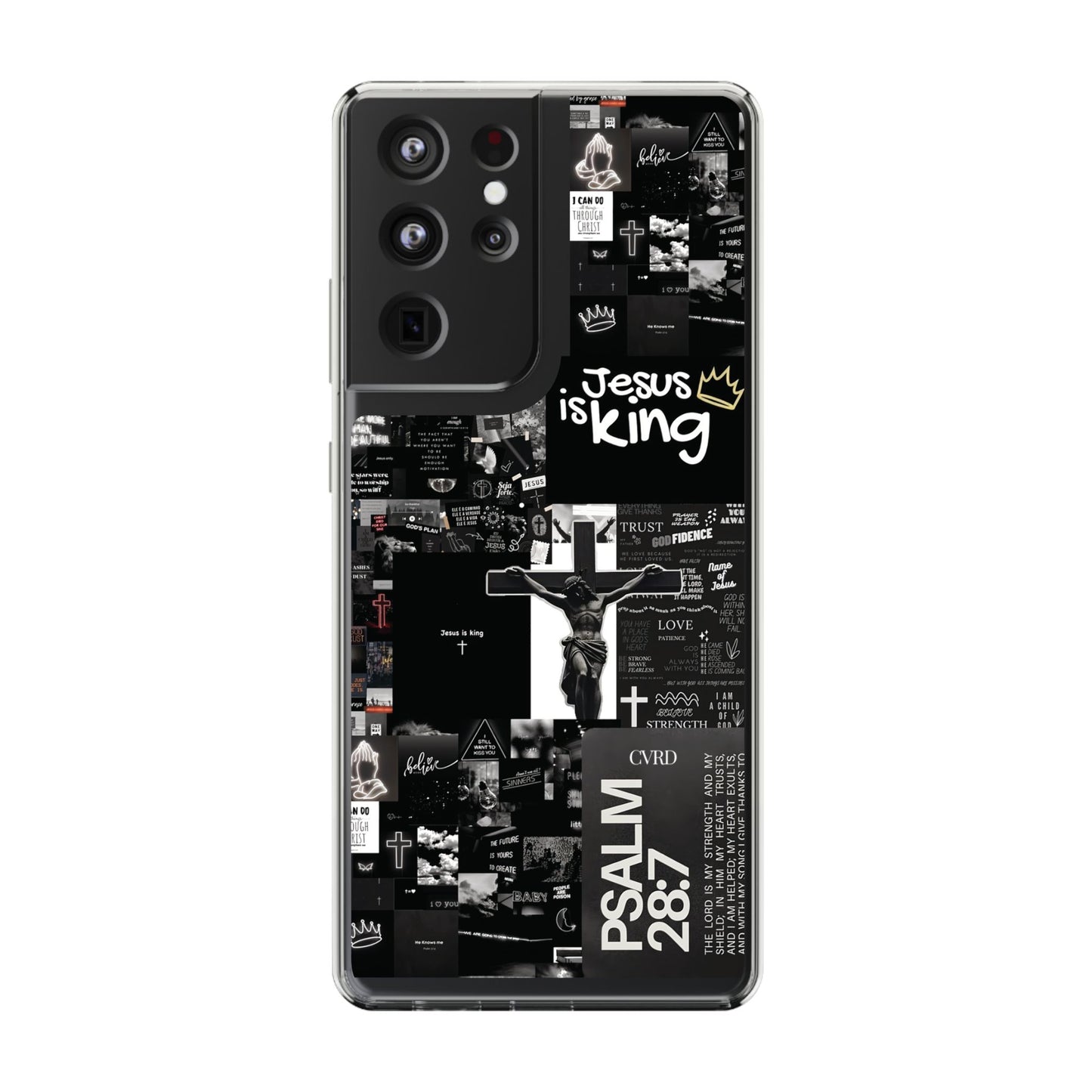 "Light In The Darkness " – Transparent Christian Phone Case
