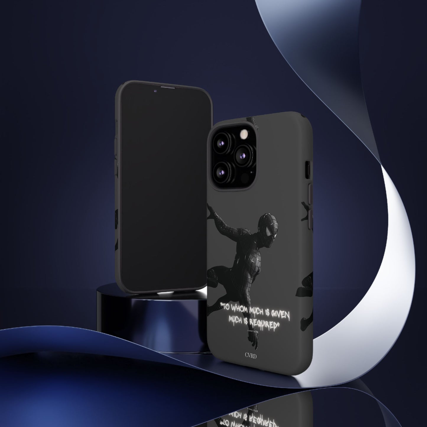 "Responsibility" - Black Phone Case (Luke 12:48)