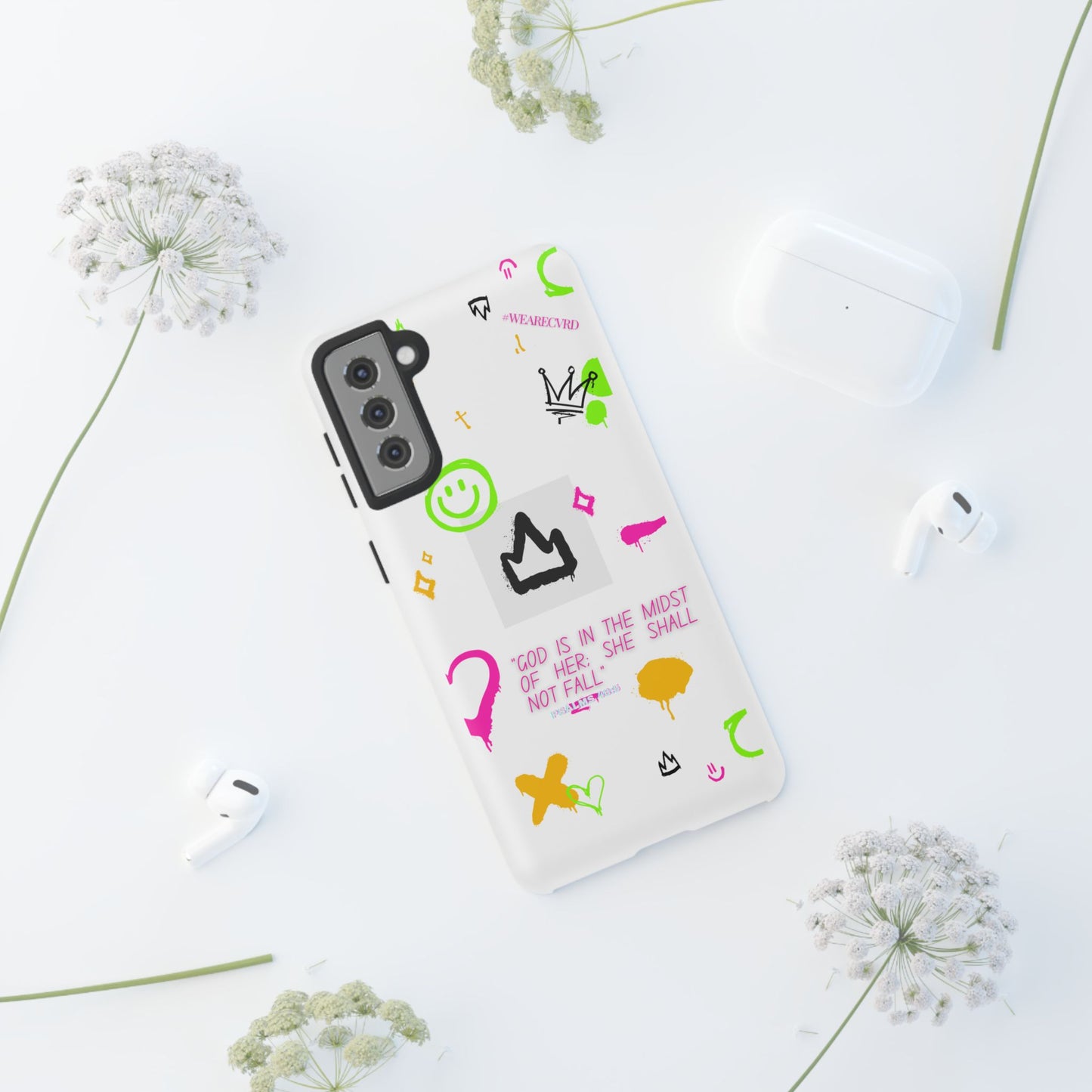 "Girl Power" - White Phone Case (Psalms 46:5)